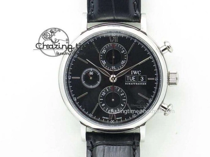 MIROTIME 0504 Classic Aquatimer Chrono IW376803 V6F 1:1 Best Edition Black Dial On SS Bracelet A 7361